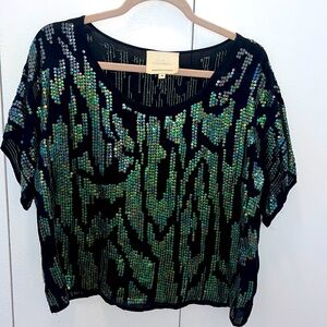 Madison Marcus size M iridescent sequined top